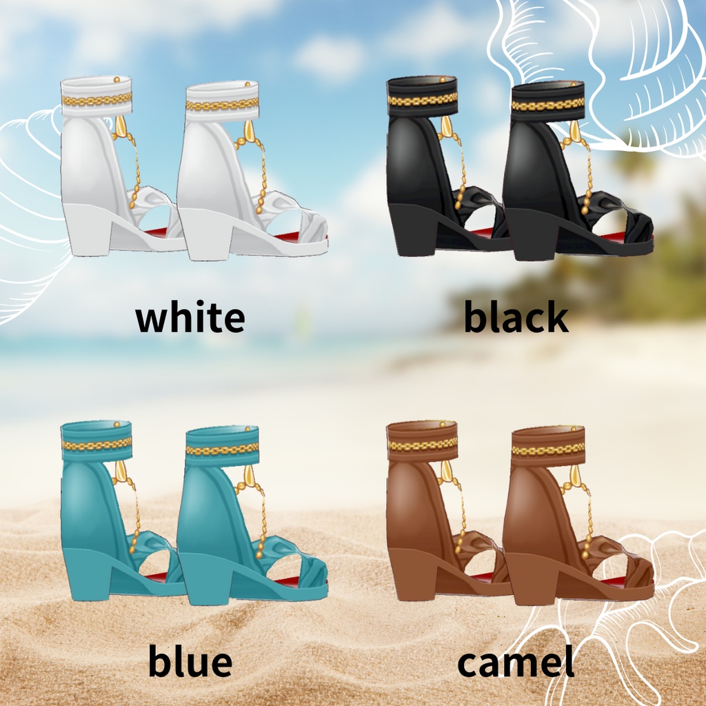 Ethnic Sandal Boots【 #VRoid カスタムアイテム】