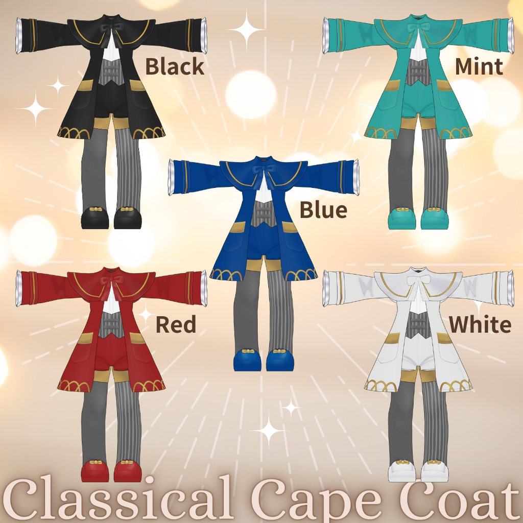 Classical Cape Coat【VRC】【 #まめふれんず 対応 】