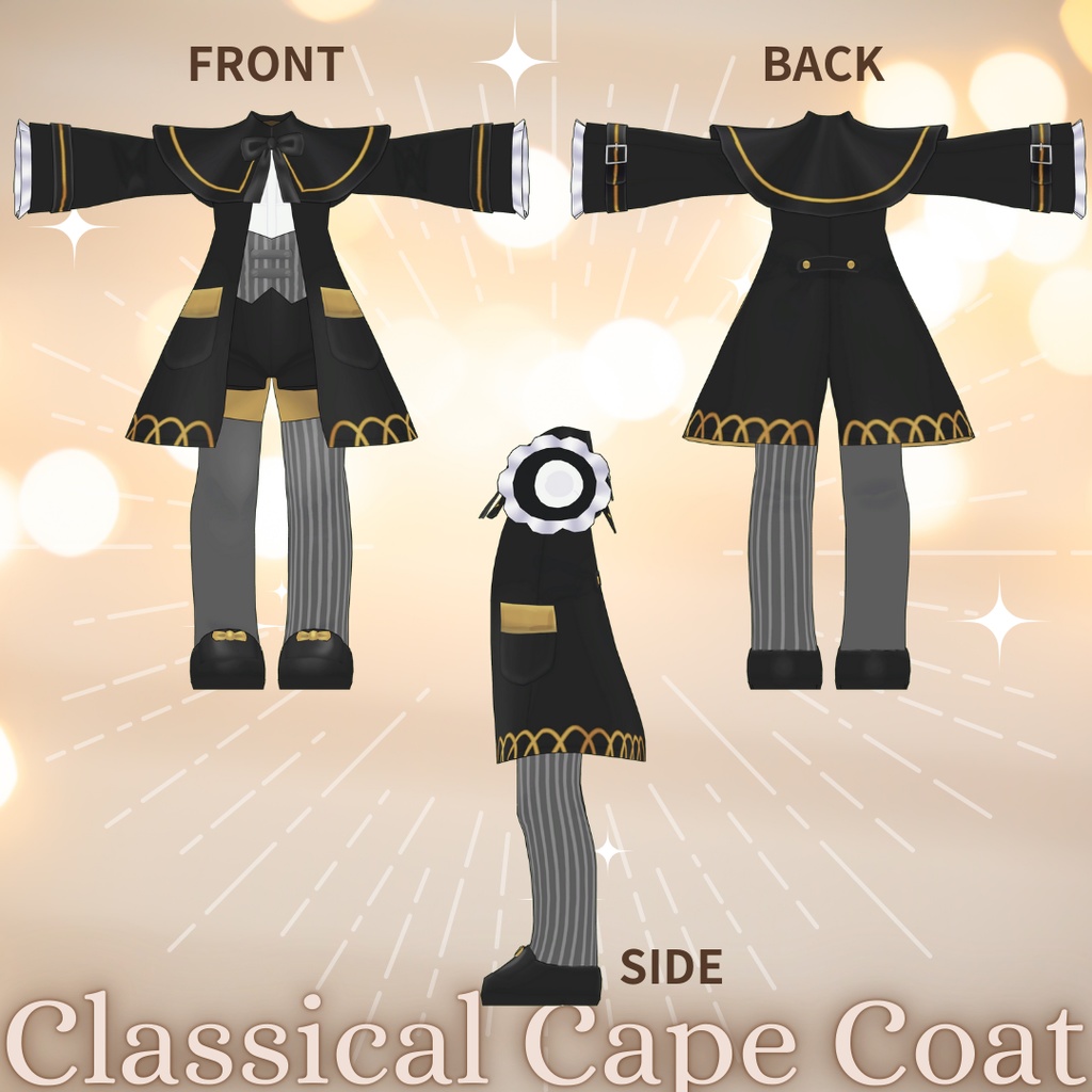 Classical Cape Coat【VRC】【 #まめふれんず 対応 】