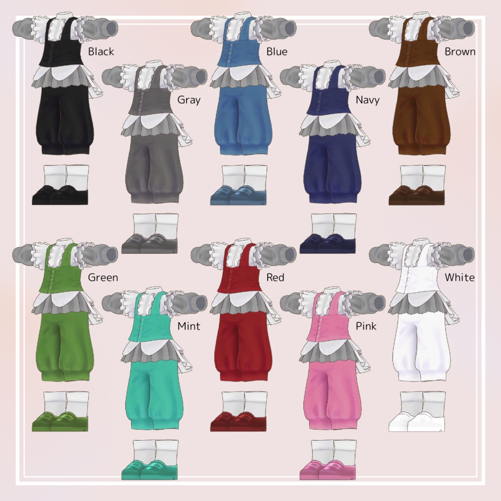 Frilled Bustier Setup【VRC】【 #まめふれんず / アズキ 対応 】