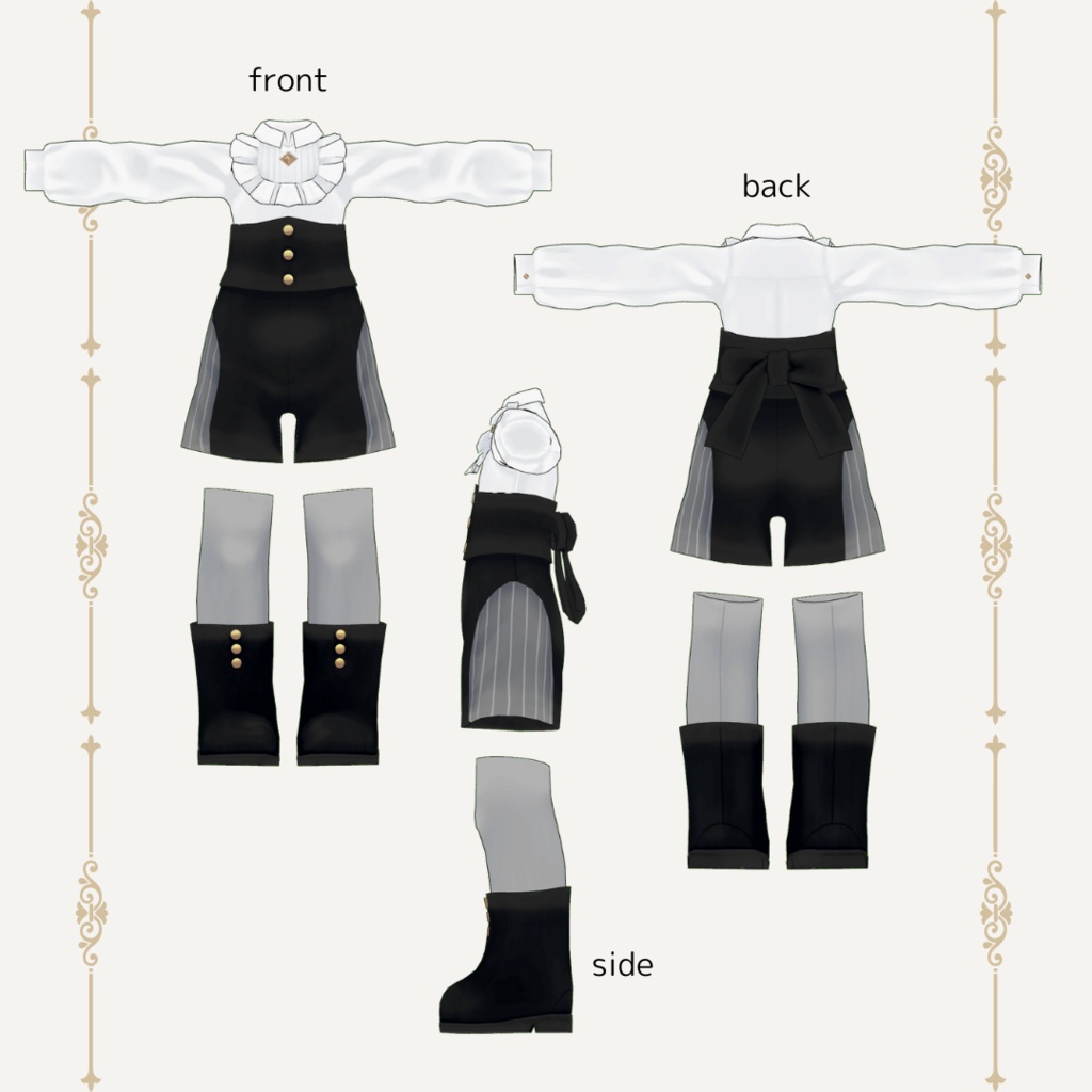 Frill top shorts【VRC】【 #まめふれんず 対応 】