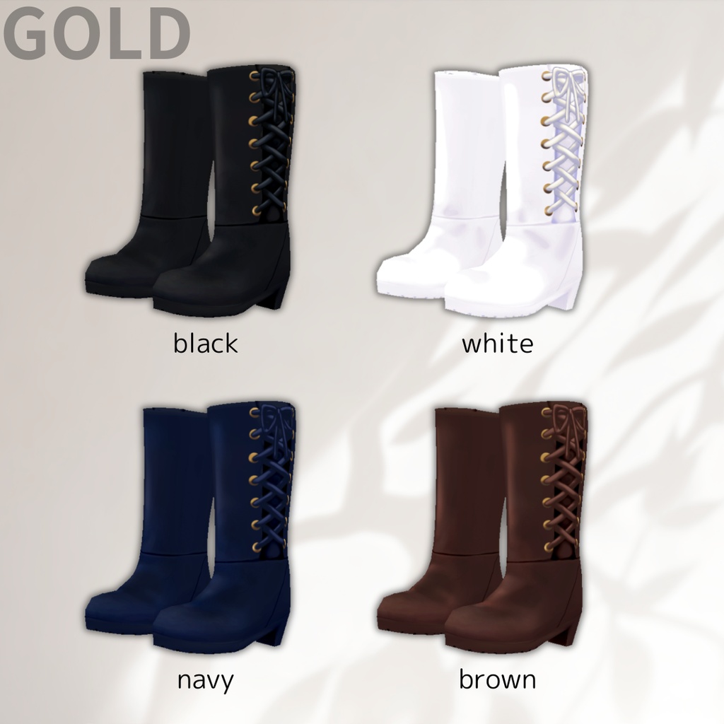 side Lace-up boots【 #VRoid カスタムアイテム】