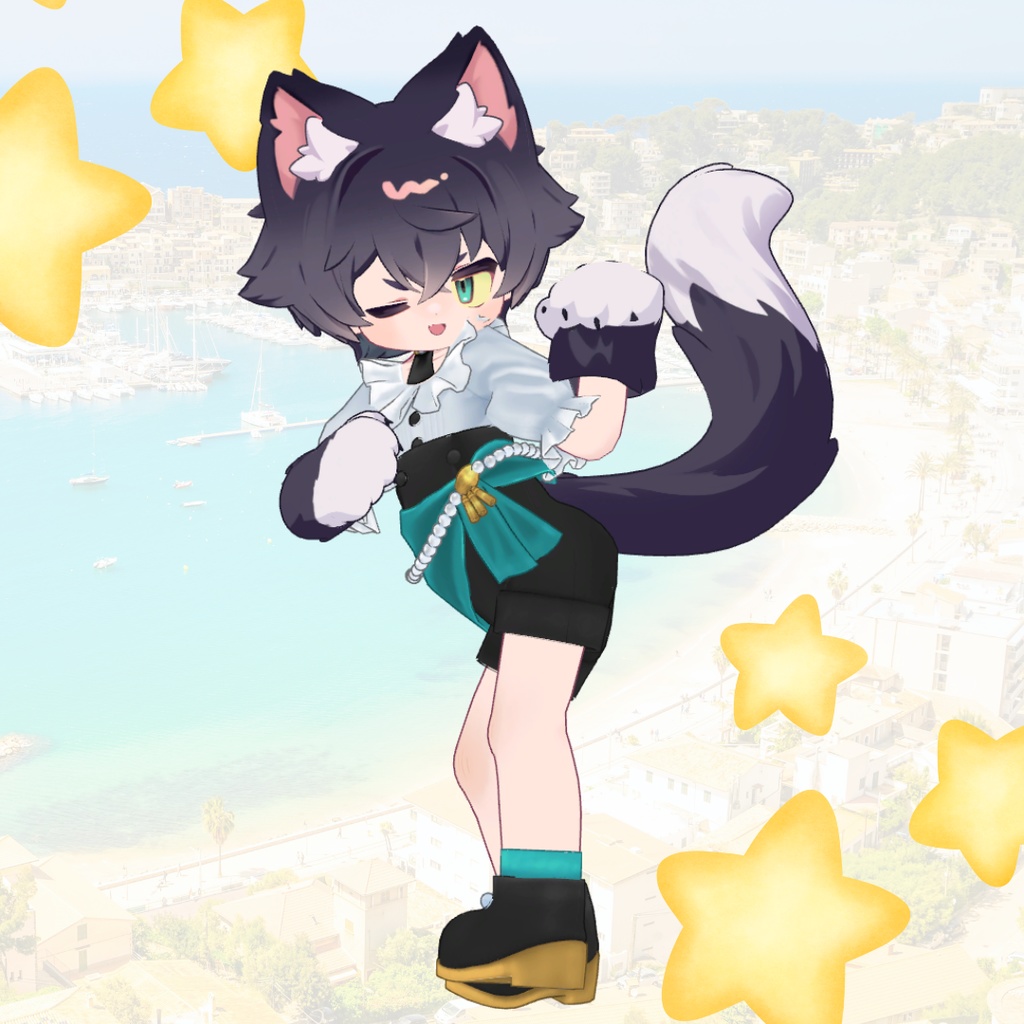 港町のおでかけ服【VRC】【 #まめふれんず 対応 】