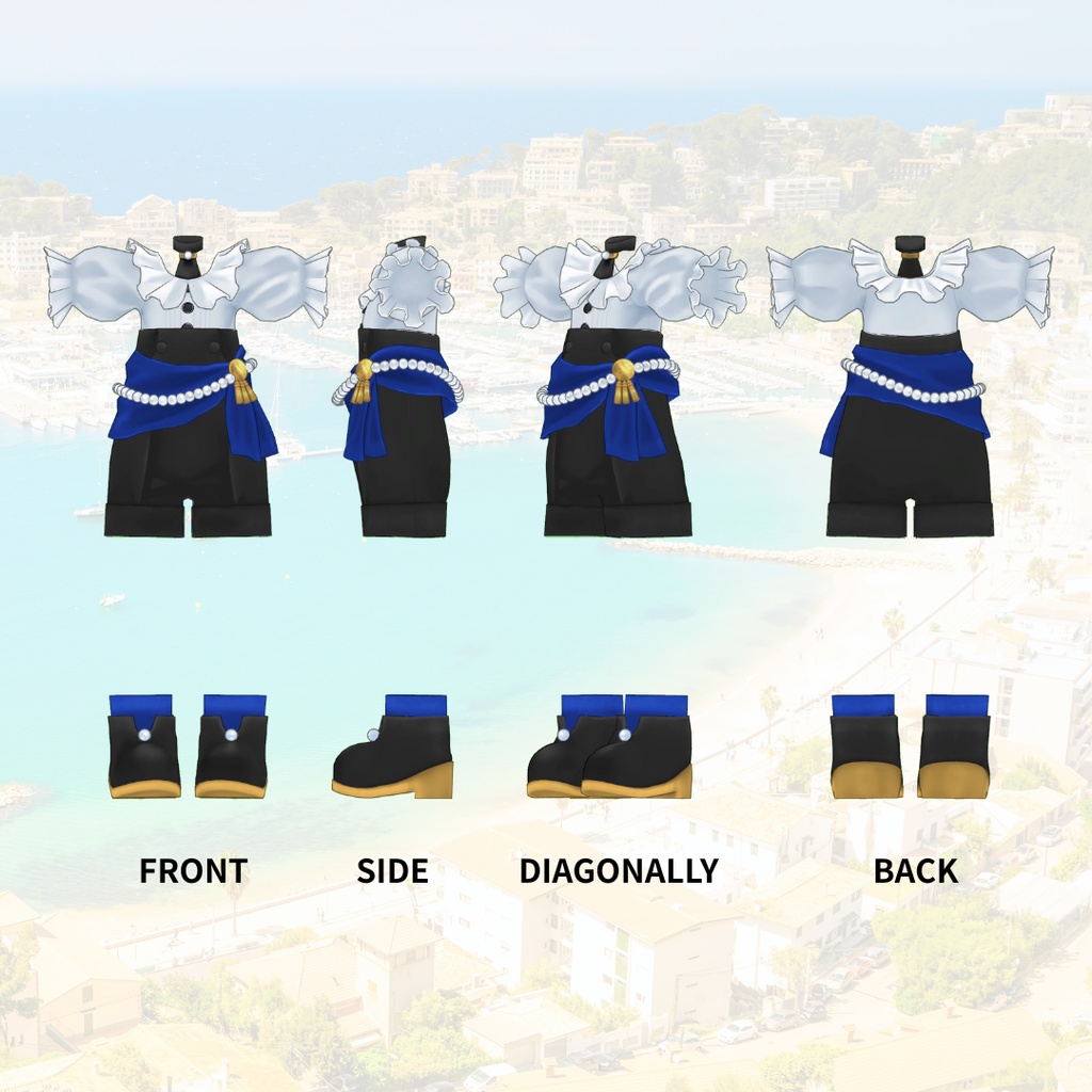 港町のおでかけ服【VRC】【 #まめふれんず 対応 】