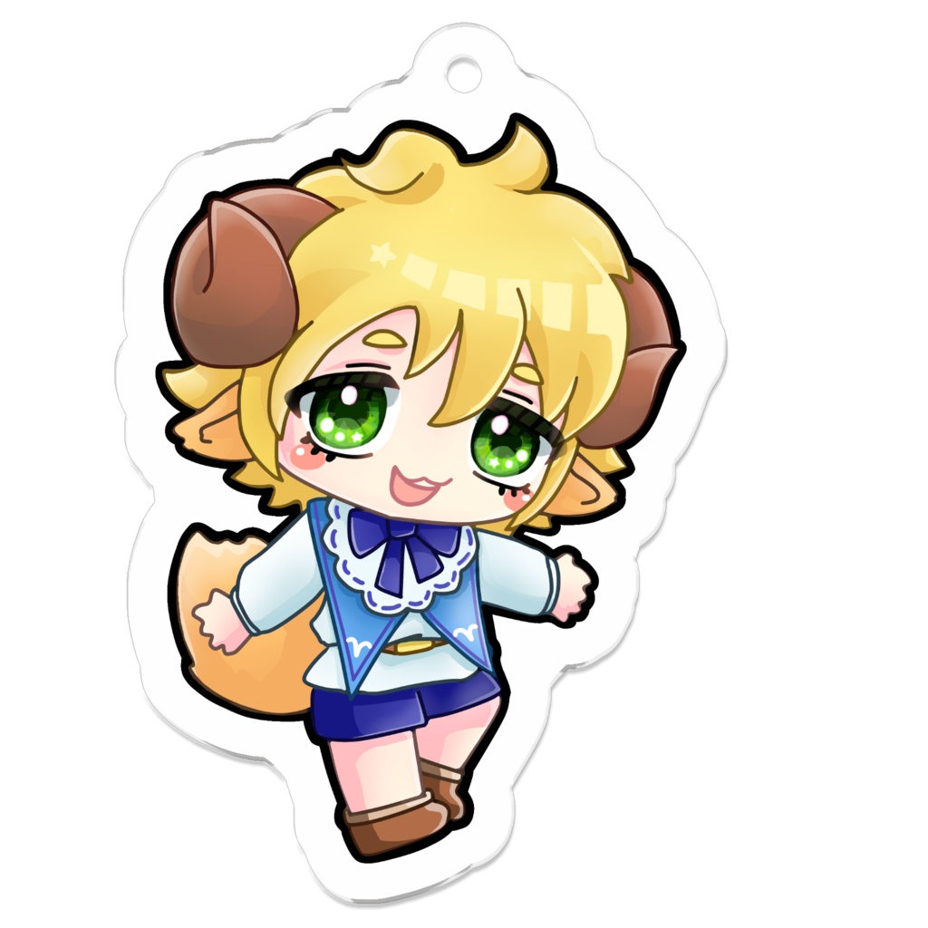 もふちゃぽコーティングアクリルキーホルダー