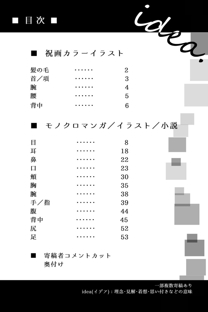 idea.【身体部位アンソロジー】