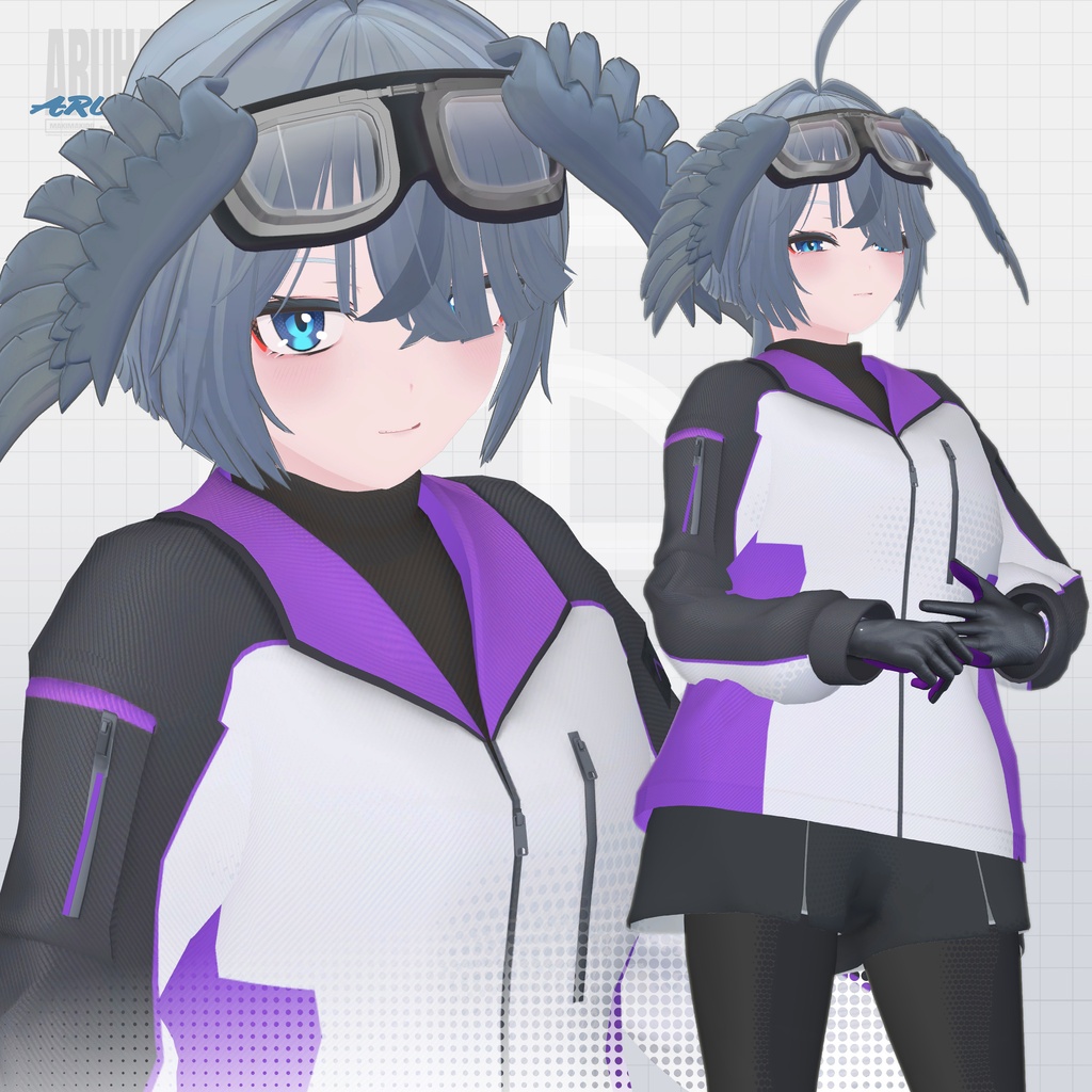 オリジナル3Dモデル「在羽」-Aruha-
