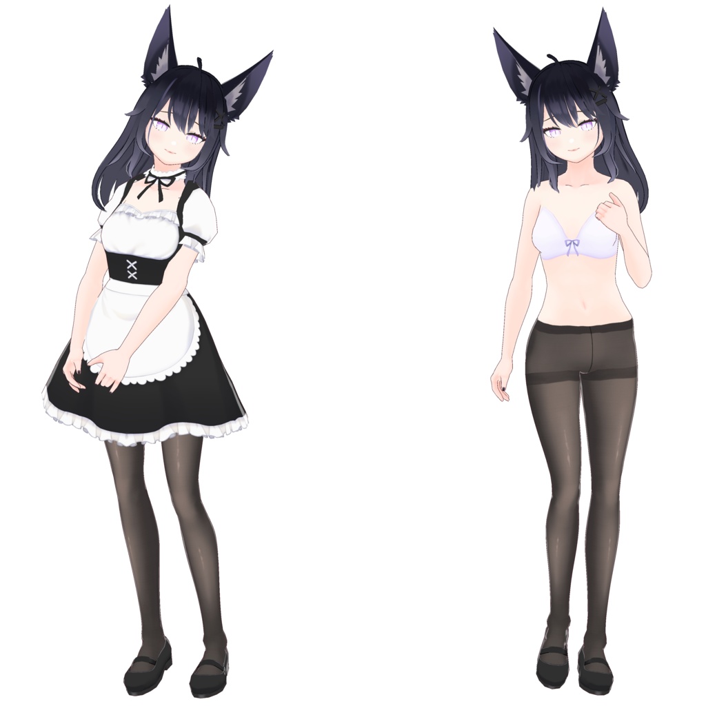 VRM + VROID FILES 3D model "Kitsune" FREE to edit OC Vtuber キツネの女の子【オリジナル3Dモデル】