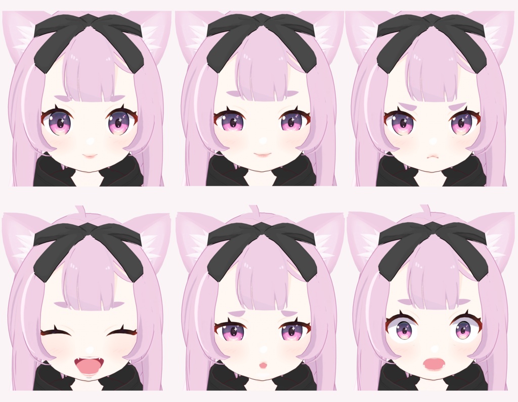 VROID + VRM FILE 3D model "Toki" FREE to edit OC Vtuber CHIBI CATGIRL【オリジナル3Dモデル】猫娘 Vroid ファイル