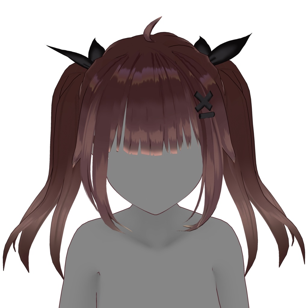 【VRoid正式版】HAIR PRESET for VroidStudio Twintails Hairstyle & Custom Hair Accessory ( Bow and Hairpin)  ツインテールの髪型と髪飾り