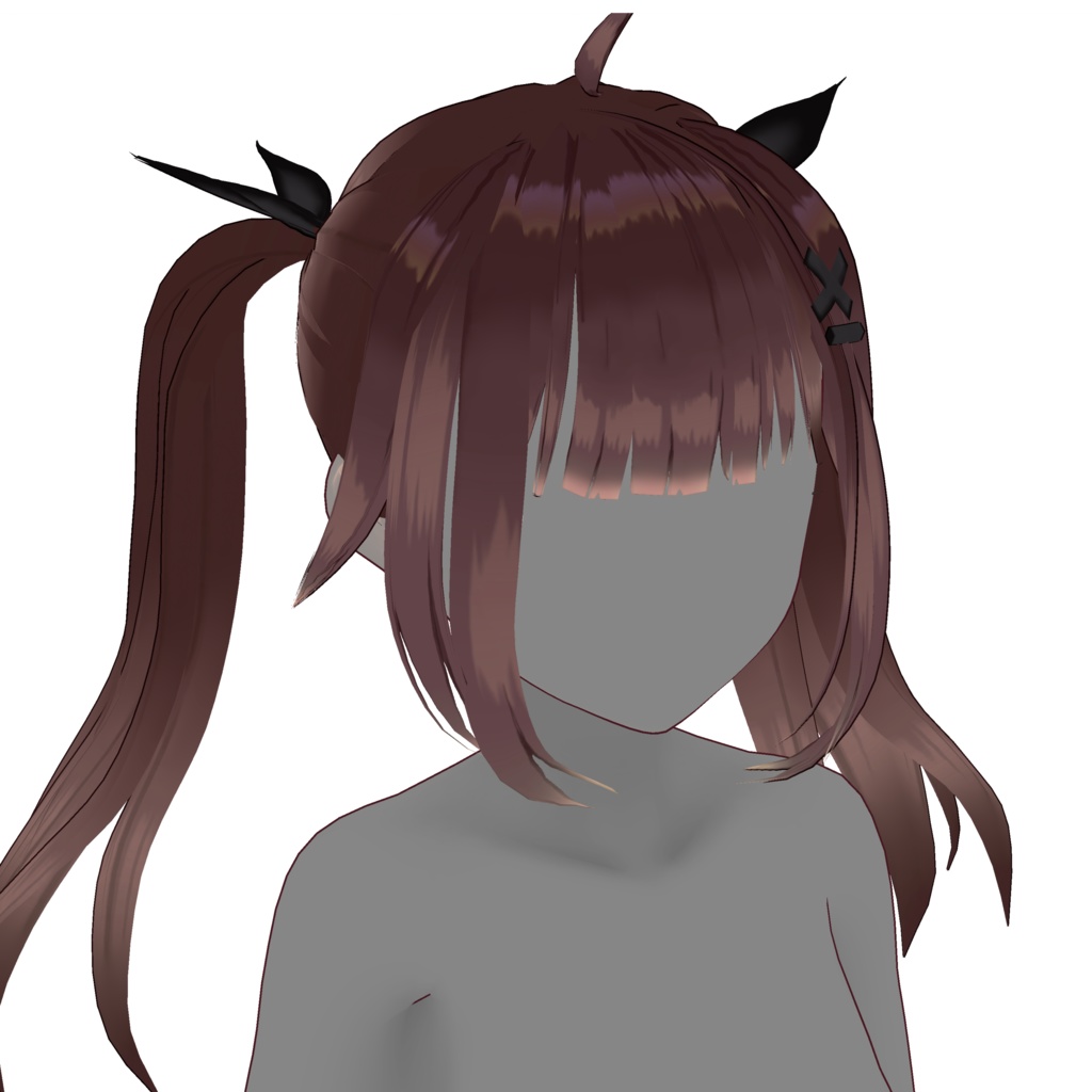 【VRoid正式版】HAIR PRESET for VroidStudio Twintails Hairstyle & Custom Hair Accessory ( Bow and Hairpin)  ツインテールの髪型と髪飾り