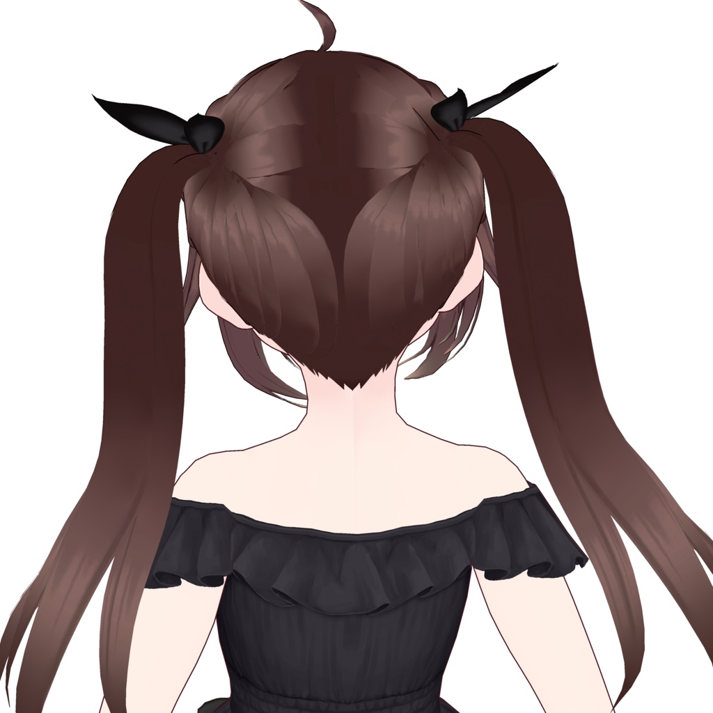 【VRoid正式版】HAIR PRESET for VroidStudio Twintails Hairstyle & Custom Hair Accessory ( Bow and Hairpin)  ツインテールの髪型と髪飾り