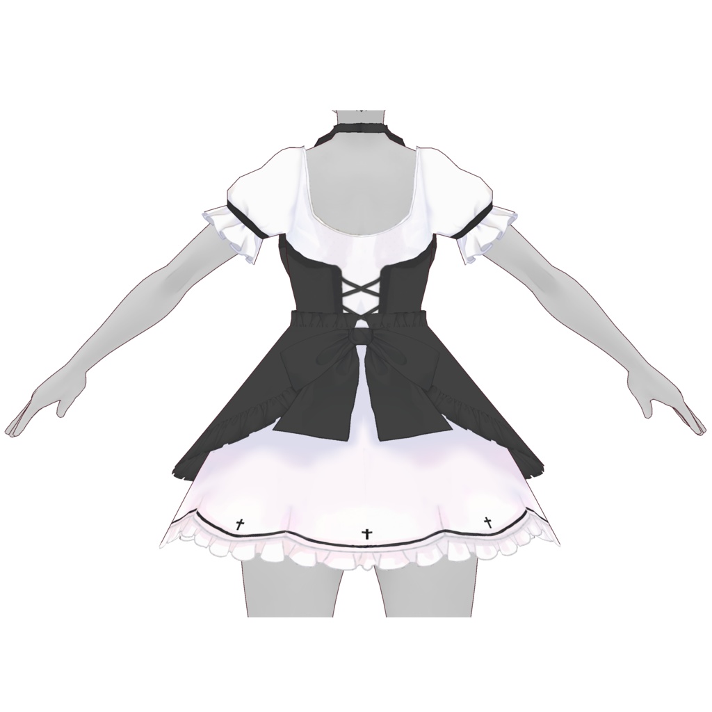 【VRoid正式版】Gothic Lolita Dress CUSTOM ITEM for VroidStudio ゴスロリータドレス