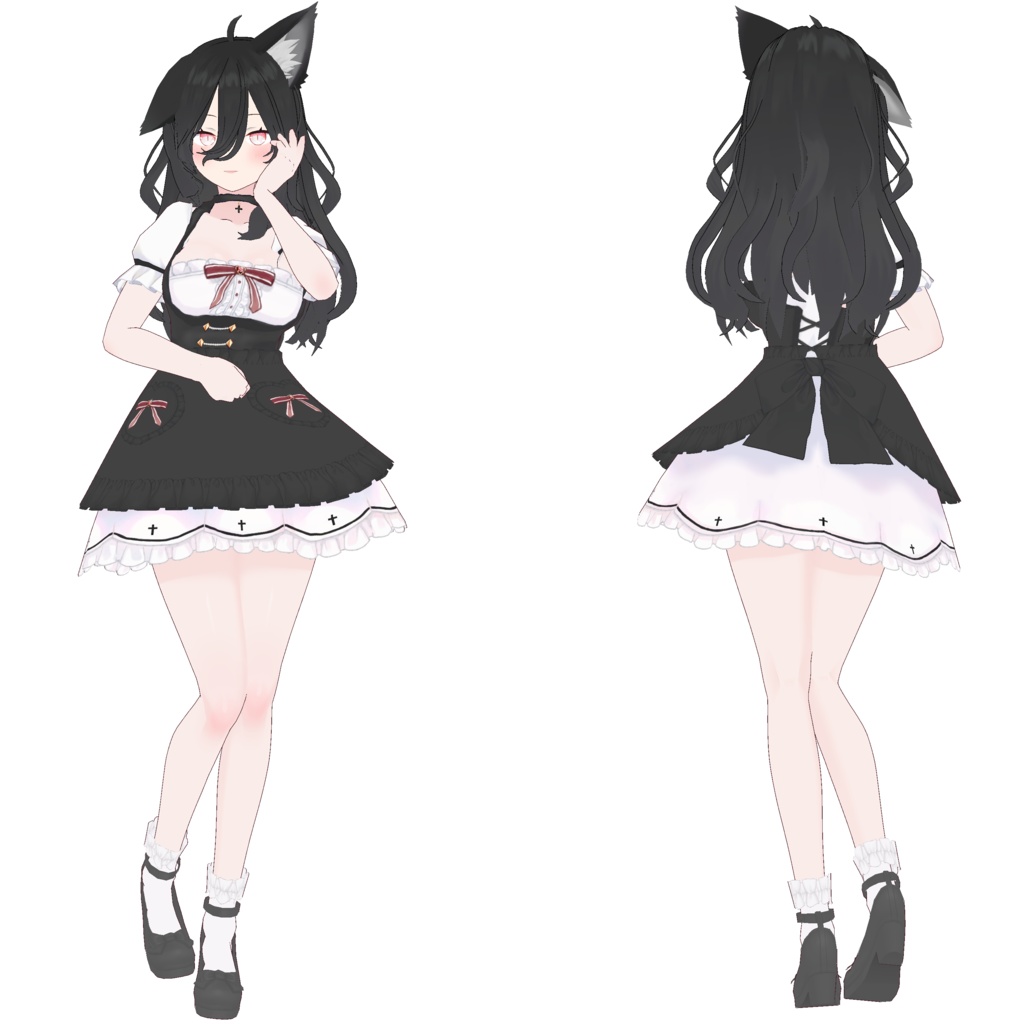 【VRoid正式版】Gothic Lolita Dress CUSTOM ITEM for VroidStudio ゴスロリータドレス