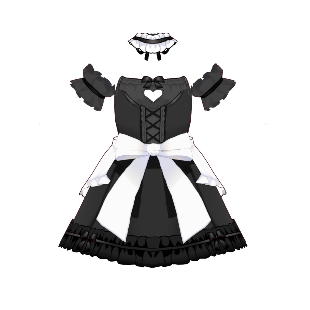 【VRoid正式版】Vamp-Chan Dress Gothic Demon Maid CUSTOM ITEM for VroidStudio ゴスロリータドレス