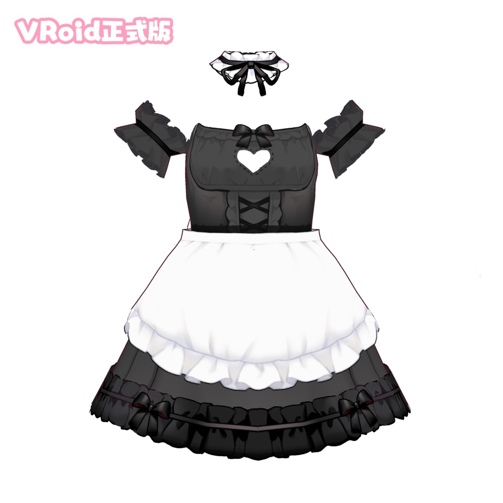 【VRoid正式版】Vamp-Chan Dress Gothic Demon Maid CUSTOM ITEM for VroidStudio ゴスロリータドレス