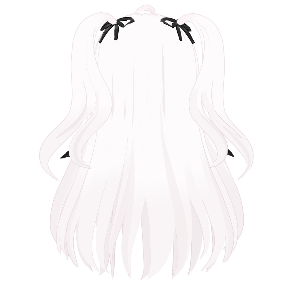 【VRoid正式版】 Twintails Hair Preset & Custom Devil Vampire Wings + Hair Accessory Ribbons for VroidStudio ALL TEXTURES INCLUDED ヘアプリセット & カスタム悪魔の羽 + ヘアアクセサリー 吸血鬼の少女