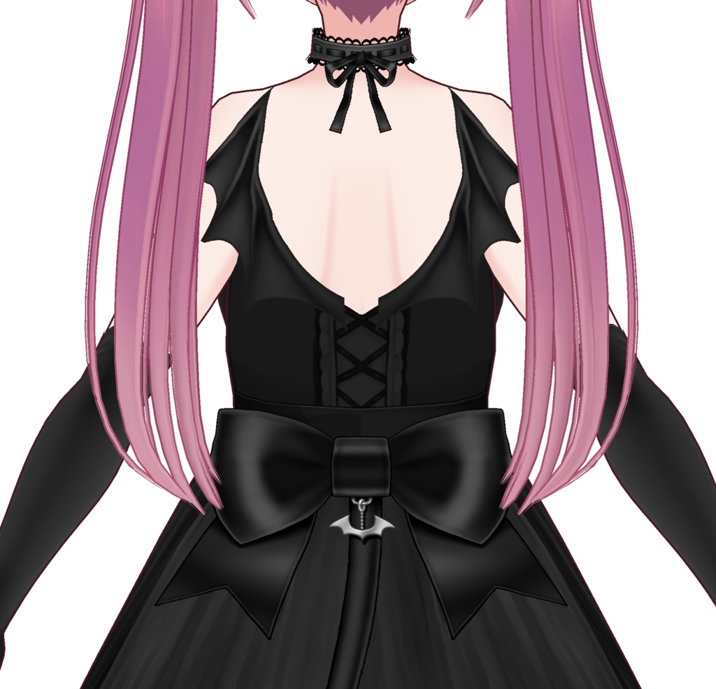 【FREE 無料 】Demon Bat Wings & Demon Tail + Ribbon Set Custom Item for VroidStudio 悪魔の翼、悪魔の尻尾、リボン VRoid正式版