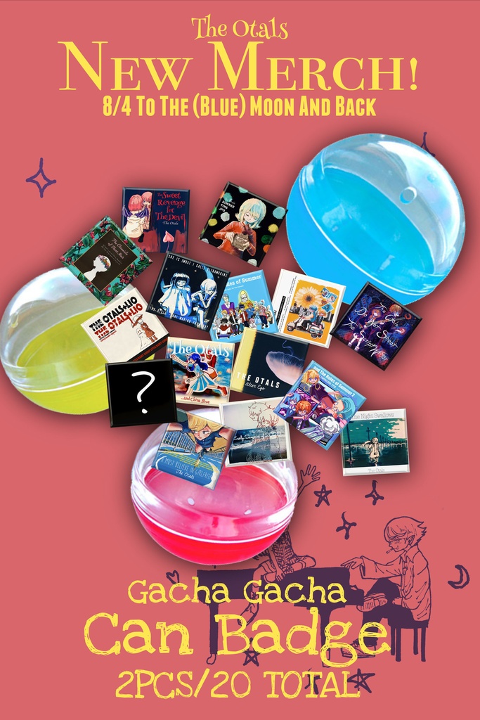 【Gacha-Gacha】CD Jacket Can Badgies 2pcs.