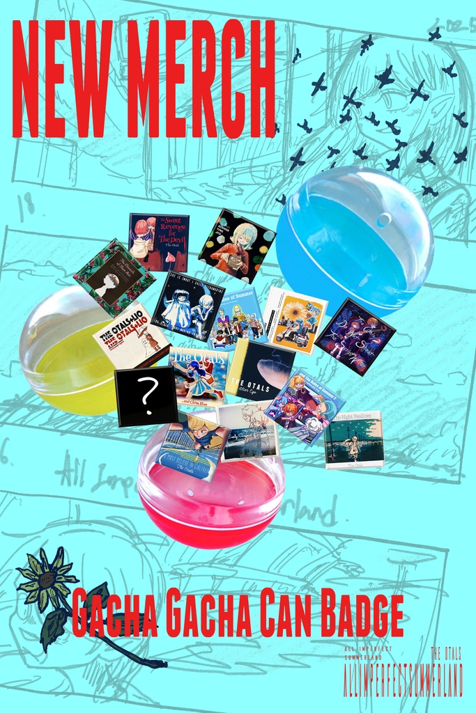 【Gacha-Gacha】CD Jacket Can Badgies 2pcs.