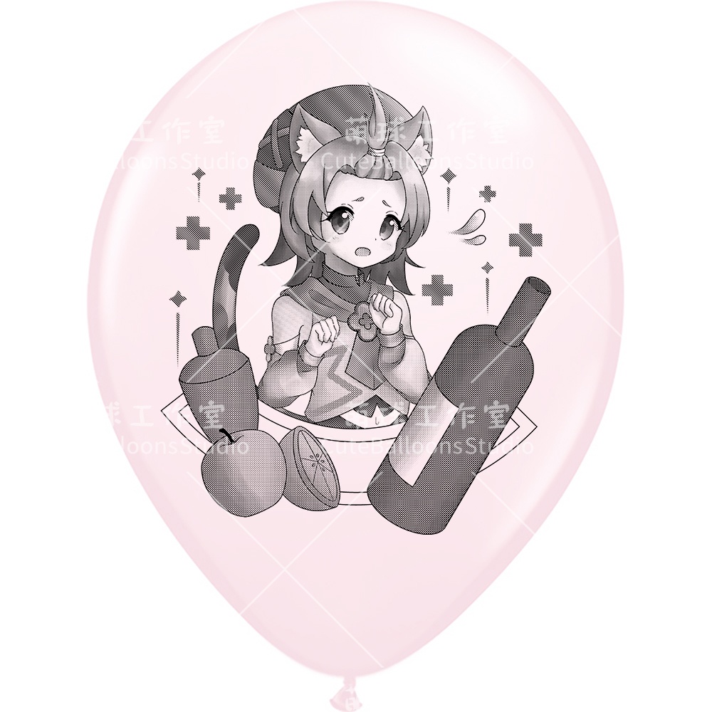 【風船ギフトボックスの印刷】バーテンダー猫