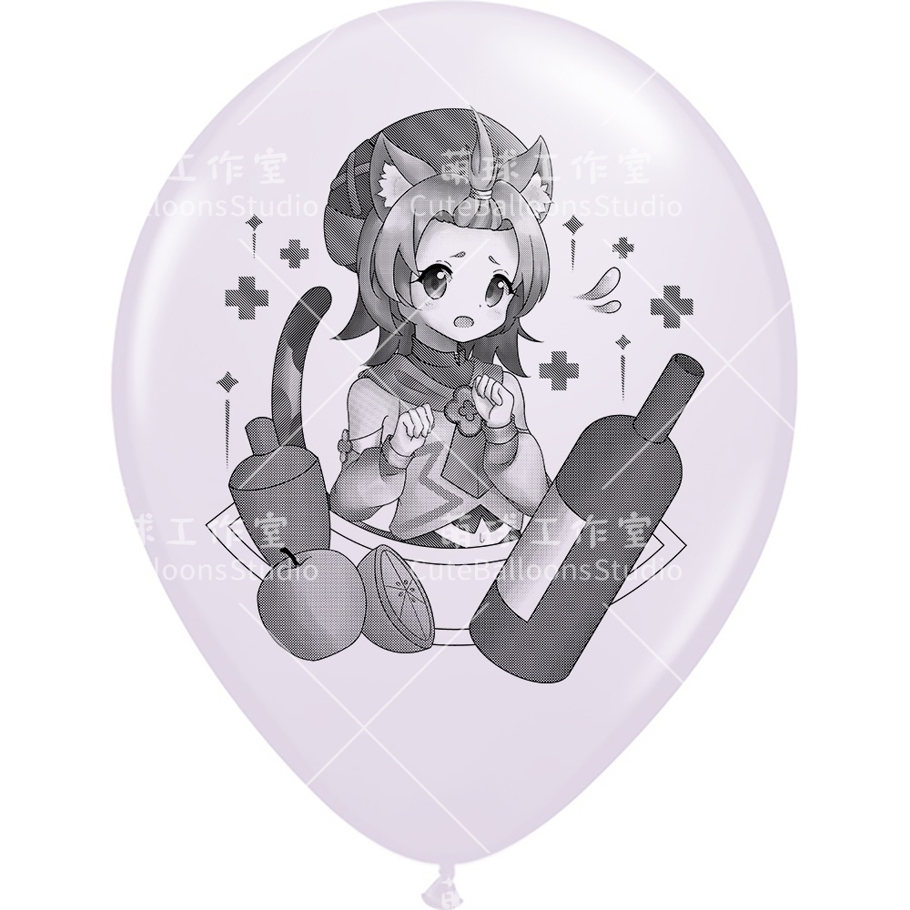 【風船ギフトボックスの印刷】バーテンダー猫