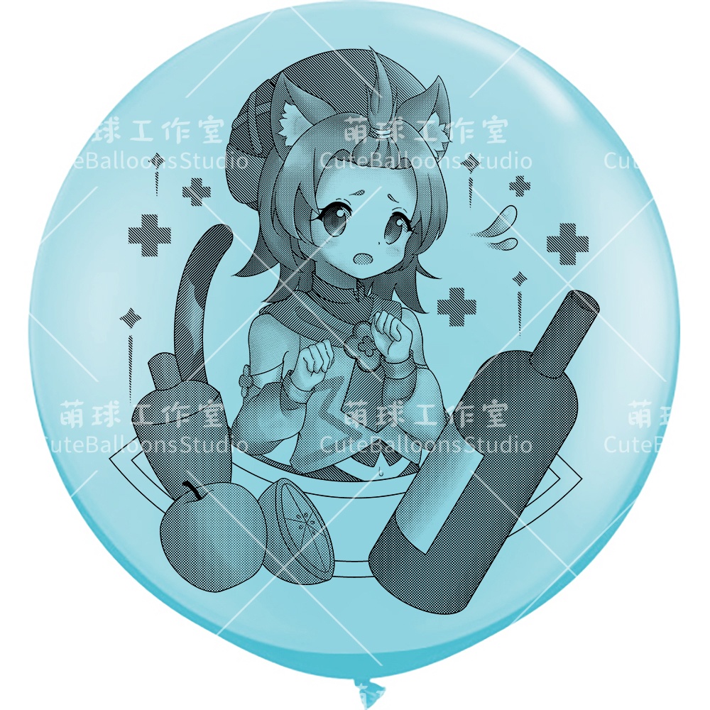 【風船ギフトボックスの印刷】バーテンダー猫