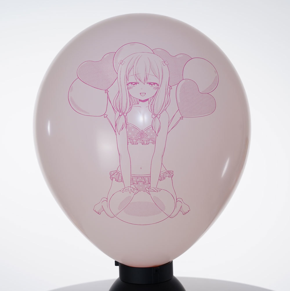 【風船ギフトボックスの印刷】水着で風船に乗る