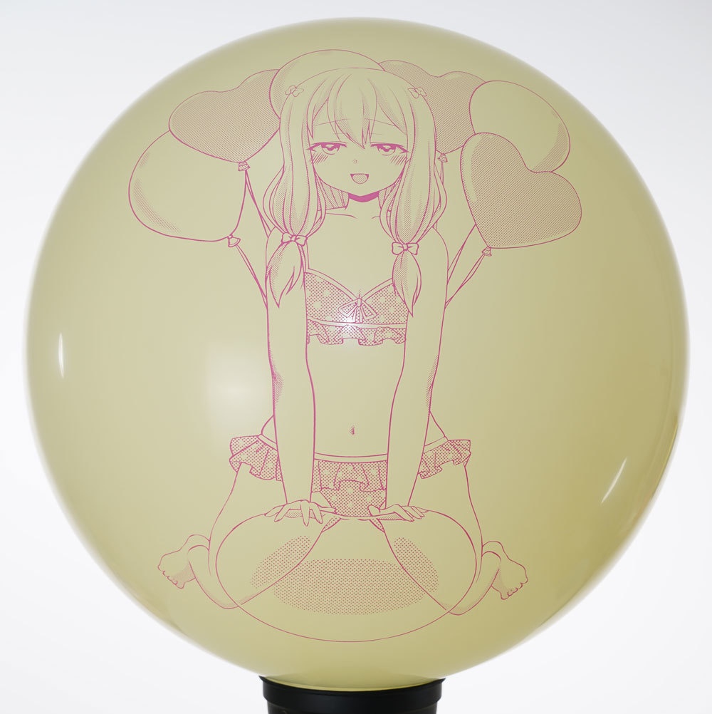 【風船ギフトボックスの印刷】水着で風船に乗る