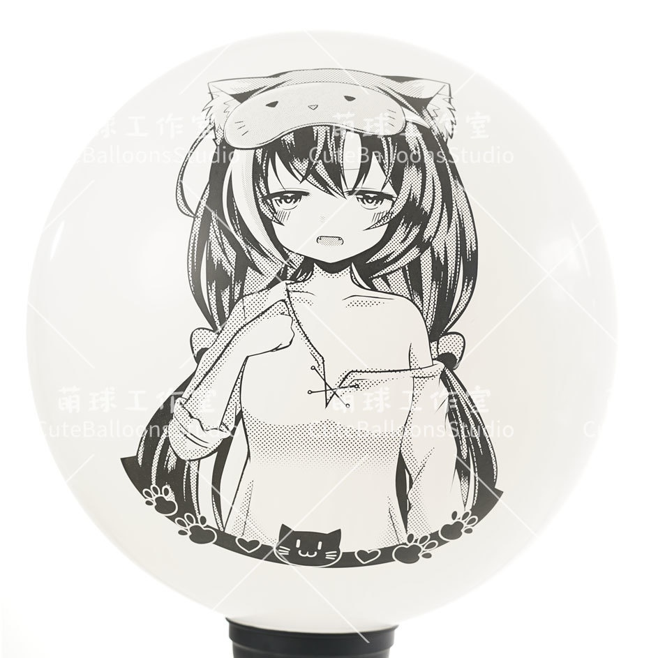 【風船ギフトボックスの印刷】髪の長い猫