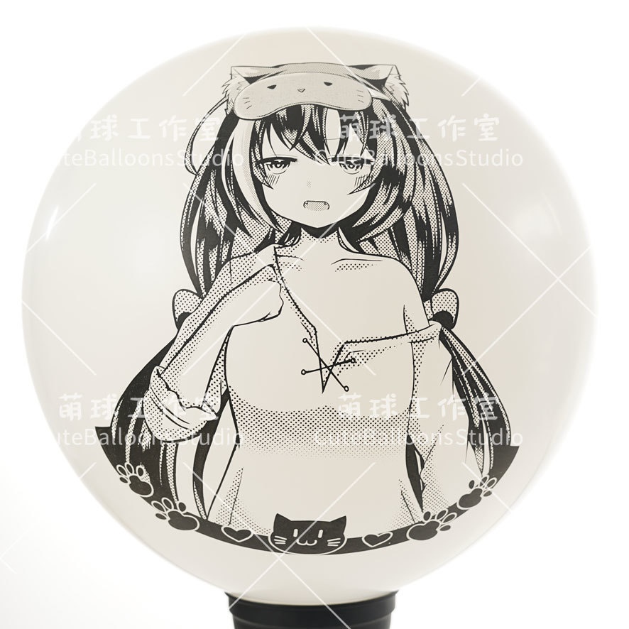 【風船ギフトボックスの印刷】髪の長い猫