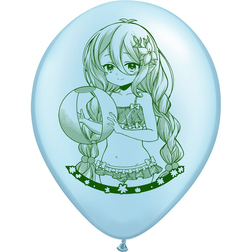 【風船ギフトボックスの印刷】ビーチボールを持った女の子