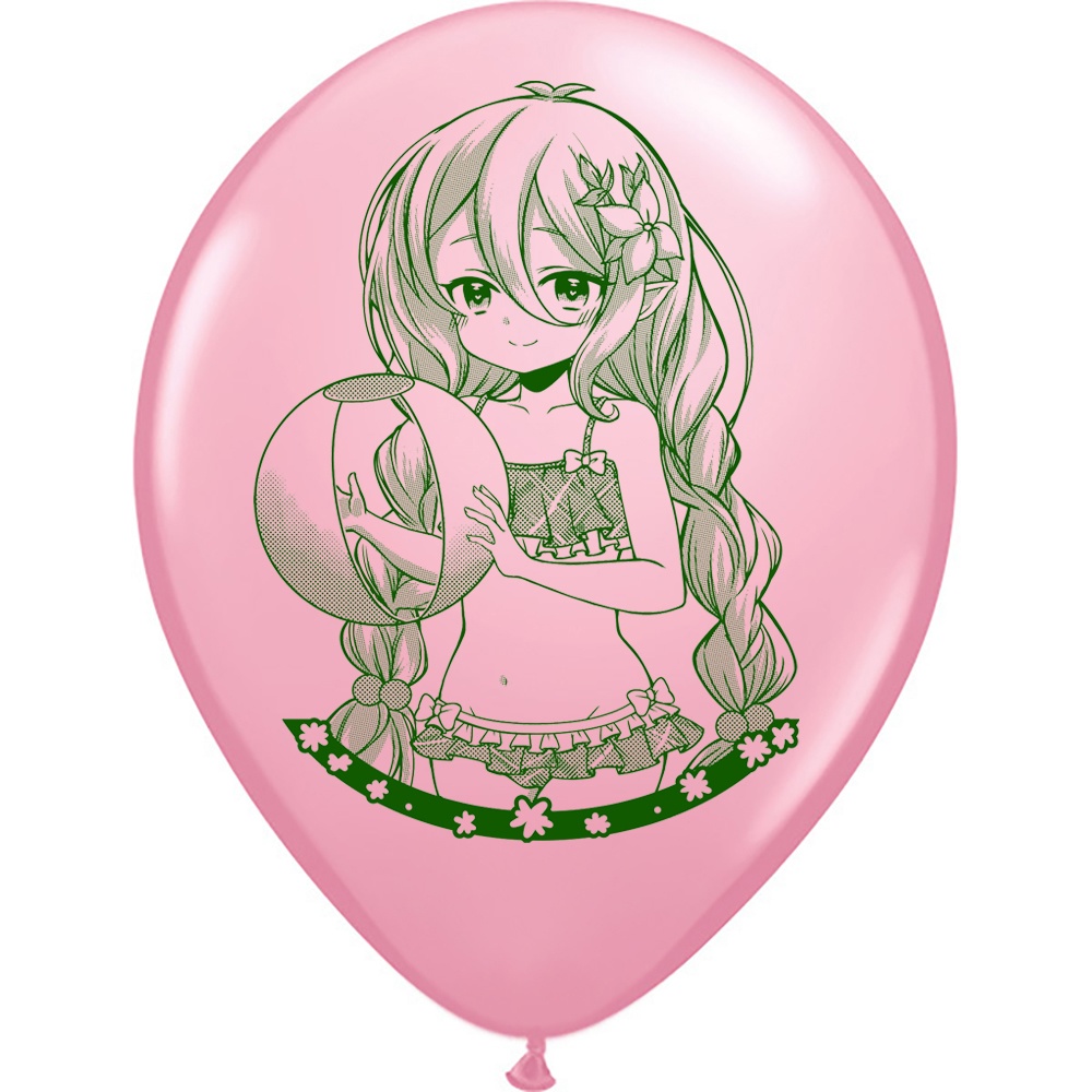 【風船ギフトボックスの印刷】ビーチボールを持った女の子