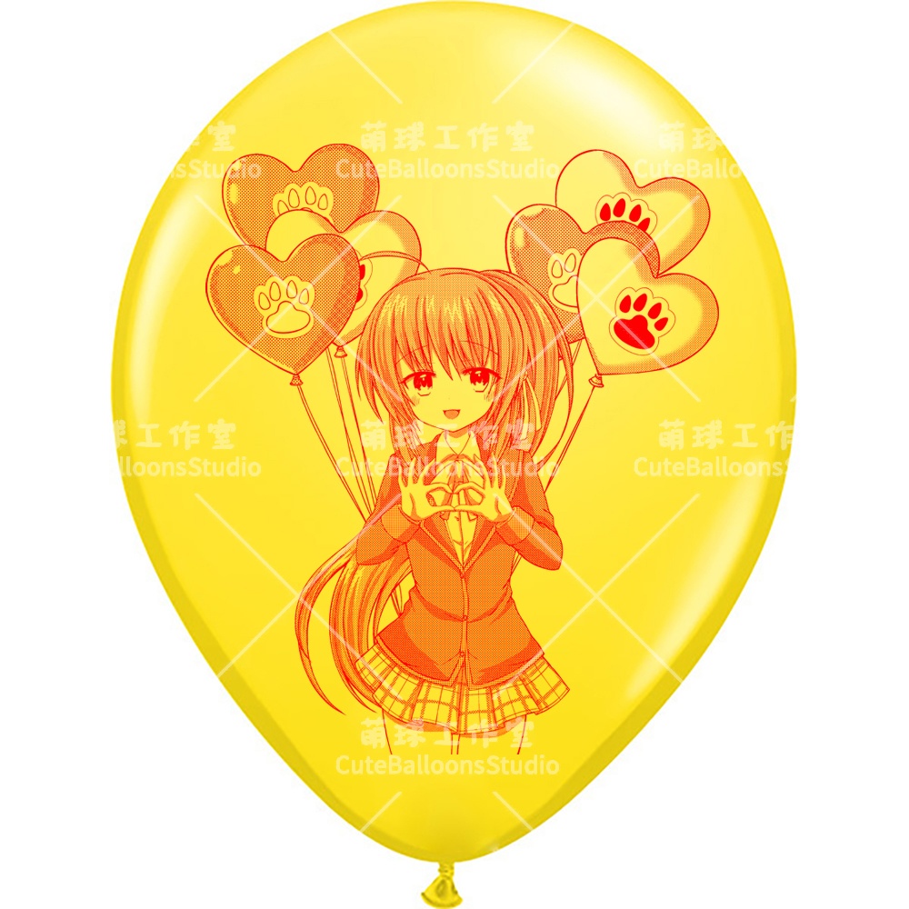 【風船ギフトボックスの印刷】かわいい猫