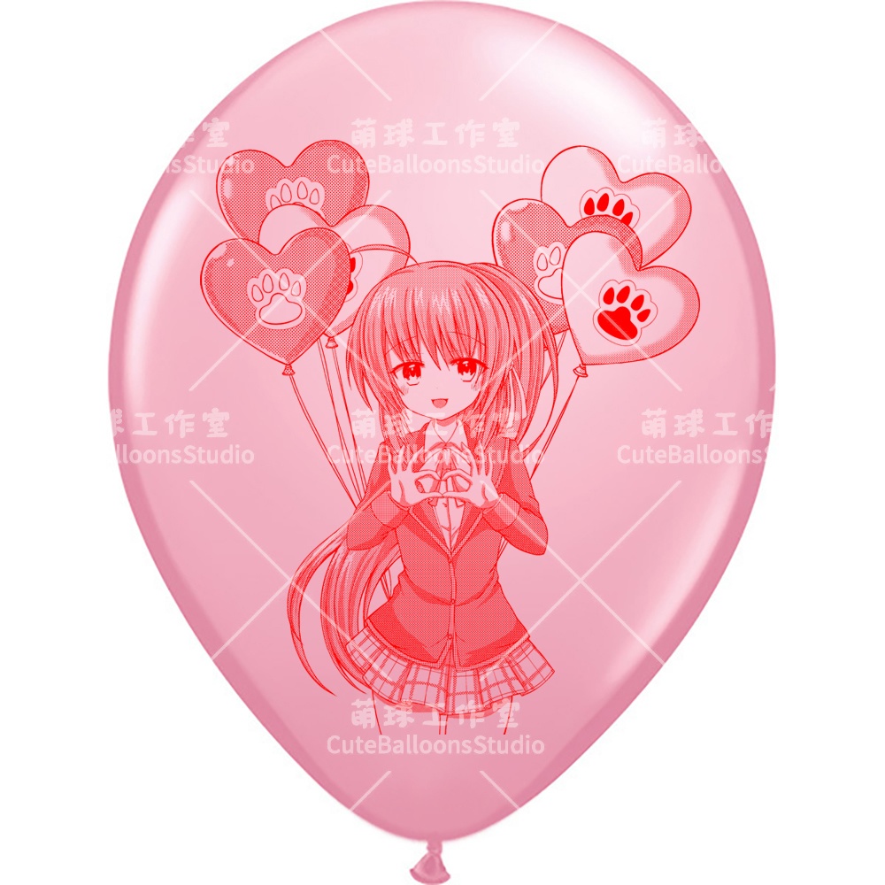 【風船ギフトボックスの印刷】かわいい猫