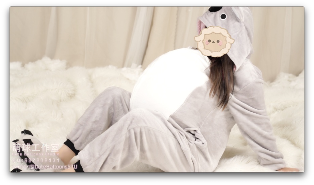 御桃子衣服内フットポンプ風船U24カラー紙片