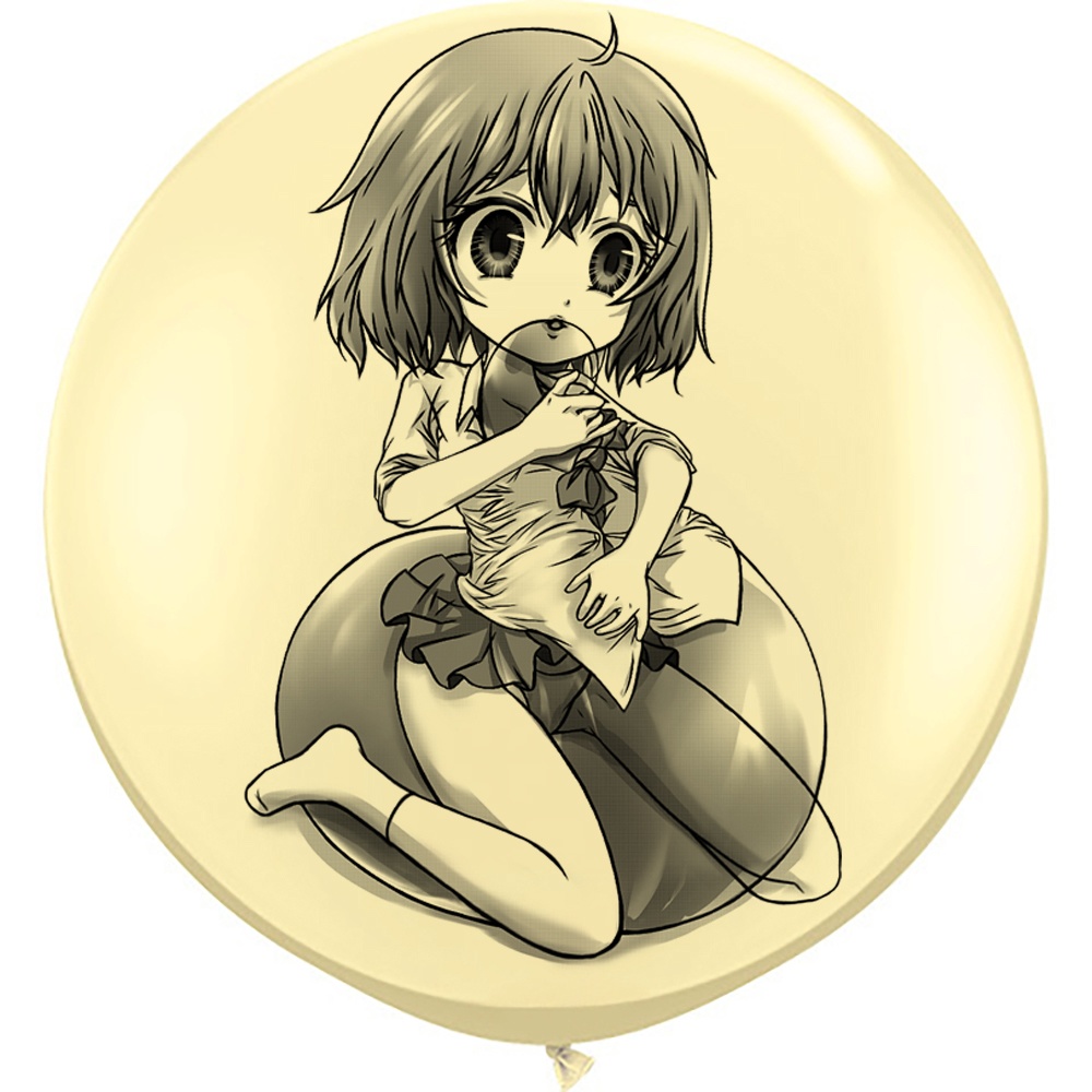 【風船ギフトボックスの印刷】【以前の図】服の中に風船を入れる