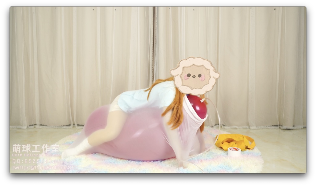 悠香中国製36風船*4衣服内割り