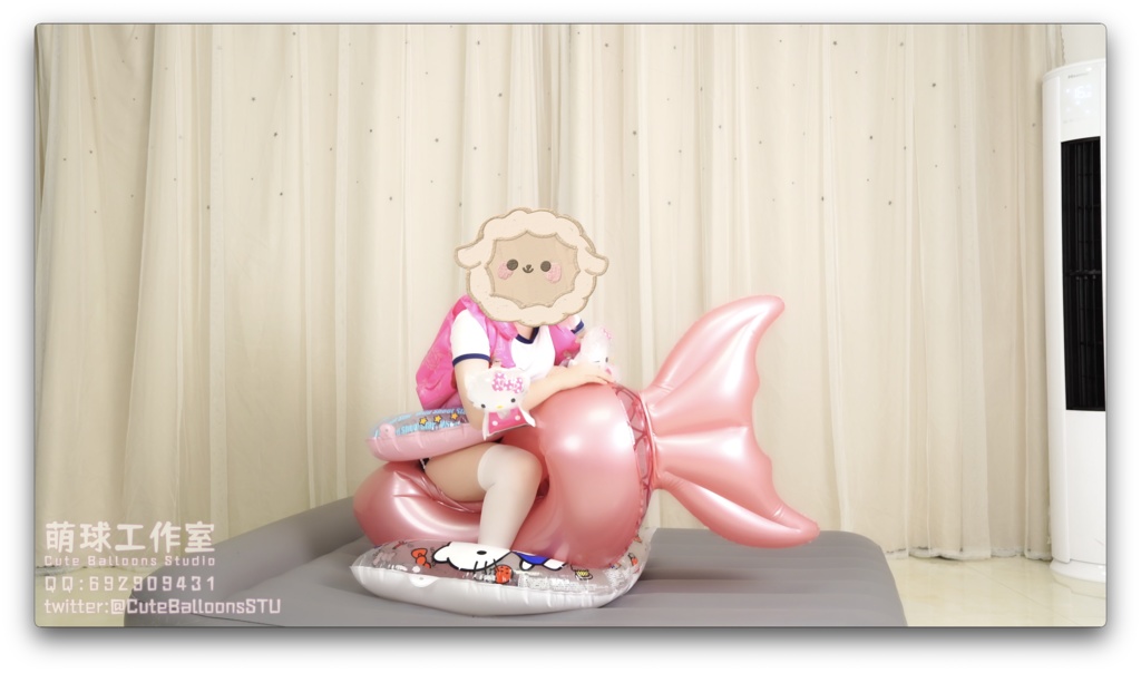 【オーダーメイド動画】貓貓餅浮き輪ブロー騎乗