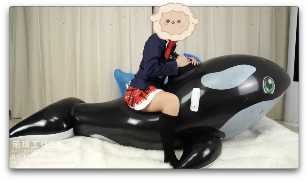 悠香充気騎乗シロナガスクジラ(熱+軟化)(高コードレートの動画ダウンロード)