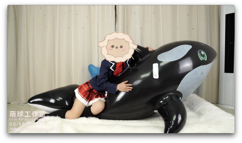 悠香充気騎乗シロナガスクジラ(熱+軟化)(高コードレートの動画ダウンロード)