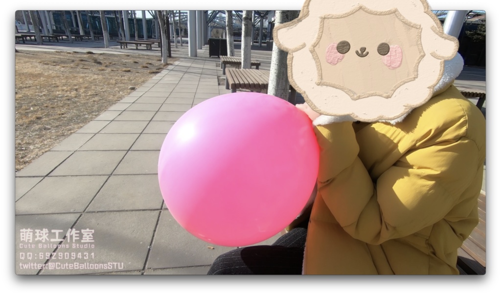 阿兜公園で大きな風船遊びをしています(CT32L、Q24)