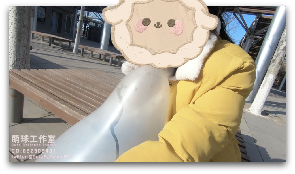 阿兜公園で大きな風船遊びをしています(CT32L、Q24)