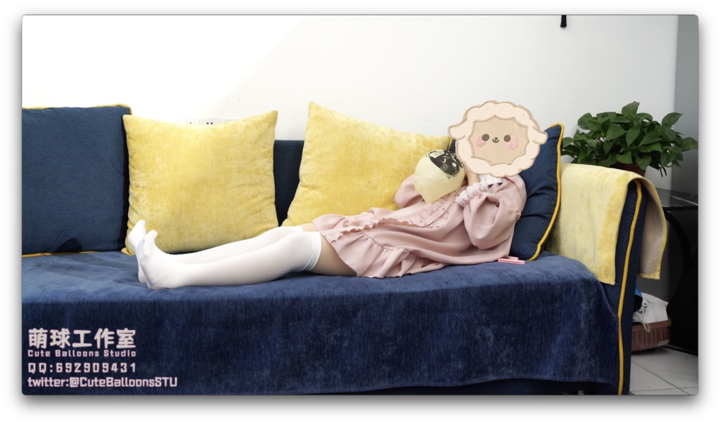 悠香が S24パイモン 風船を吹く(破裂寸前です)