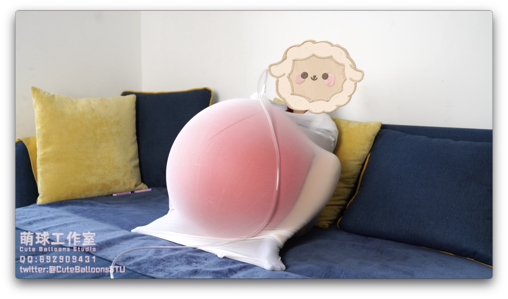 悠香の服にQL48風船を入れる