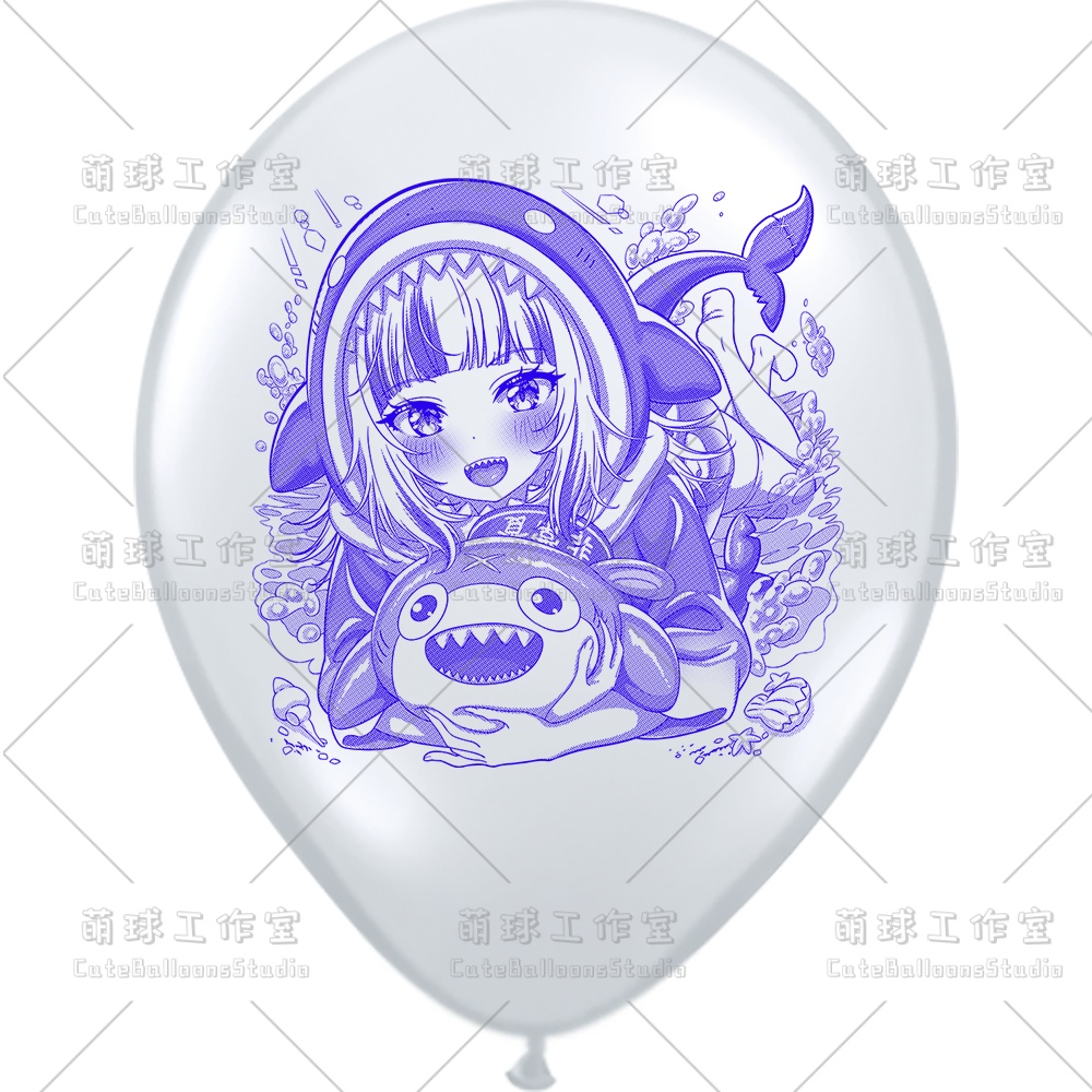 【現物】サメ匹(青色インク)(D2-01)