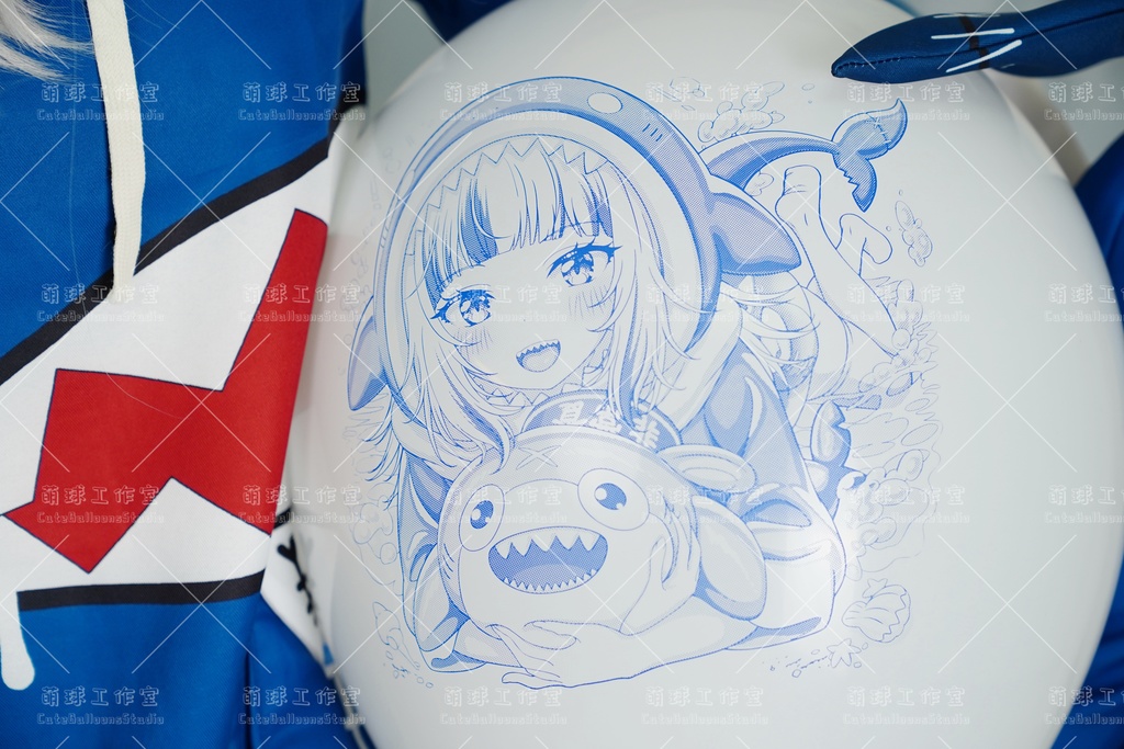 【現物】サメ匹(青色インク)(D2-01)