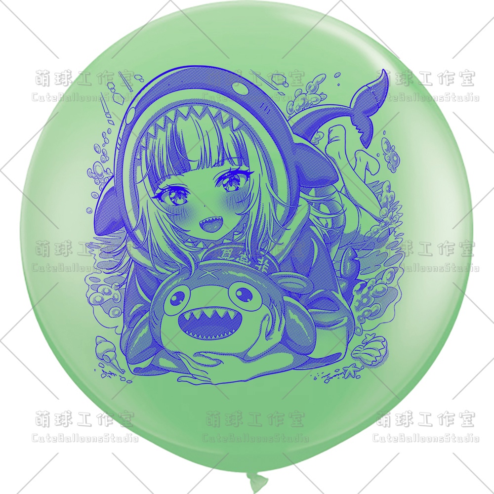 【現物】サメ匹(青色インク)(D2-01)