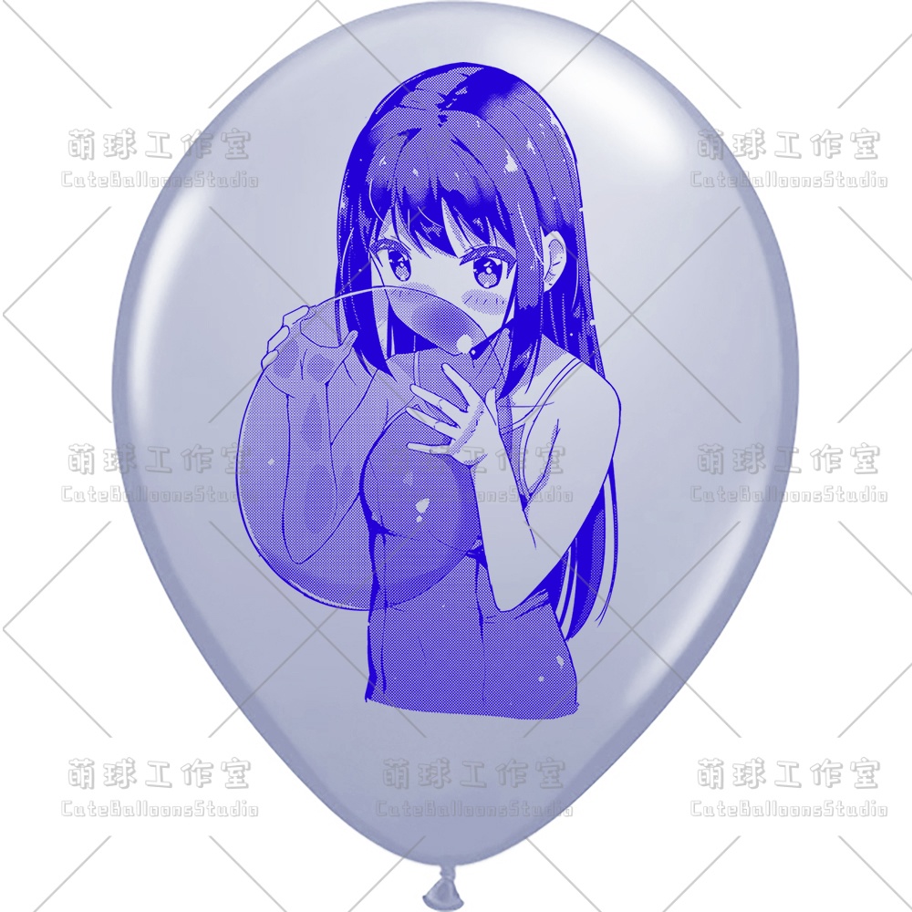 【現物】水着の女の子が風船を吹く(C1-04)