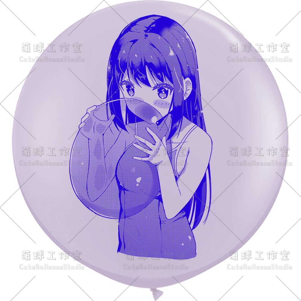 【現物】水着の女の子が風船を吹く(C1-04)